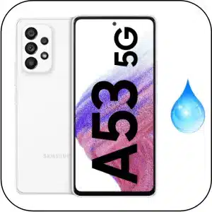 Samsung A53 5G reparación teléfono mojado