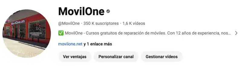 Canal de YouTube MovilOne